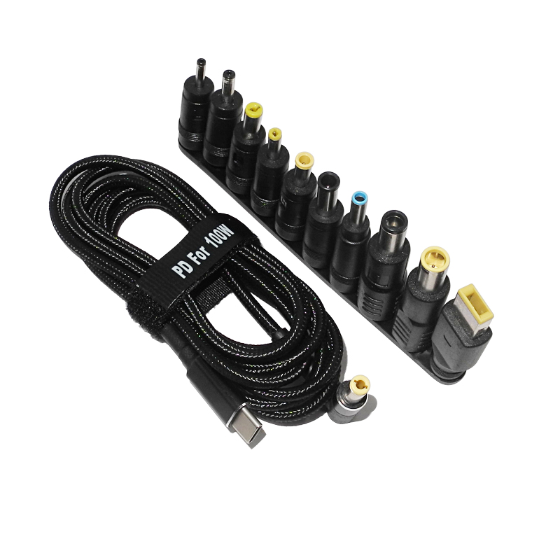 Laptop Lock Cable - 100W タイプ C DC 電源アダプタ ジャック