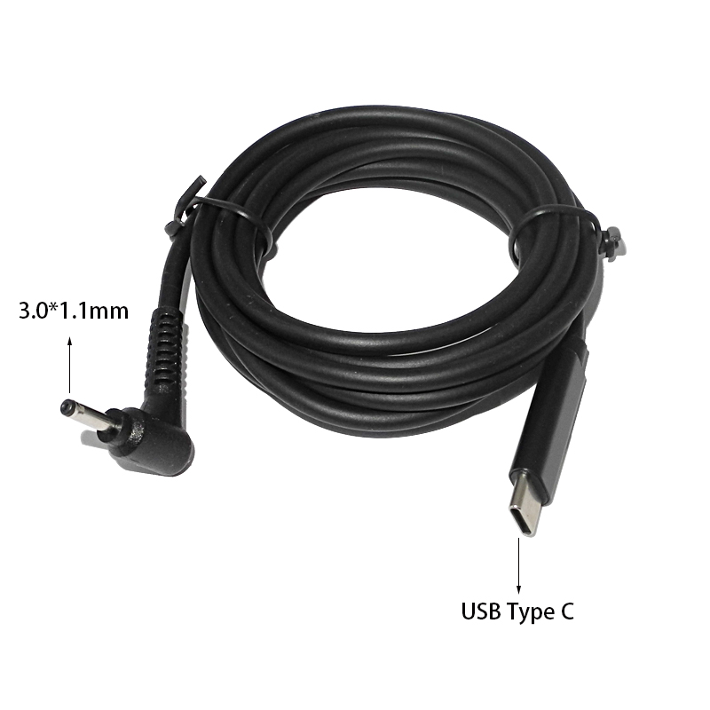 Laptop Lock Cable - USB タイプ C から DC 3.0x1.1