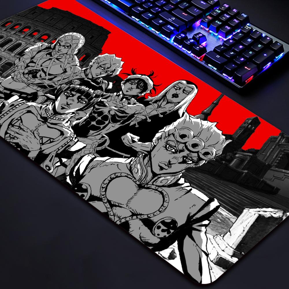 Laptop Accessories Bundle - PC ゲーマージョセフジョースターマウスパッドキャビネットキーボードゲームアクセサリージョジョの奇妙な冒険ラップトップラグ大型ロックエッジマウスパッド
