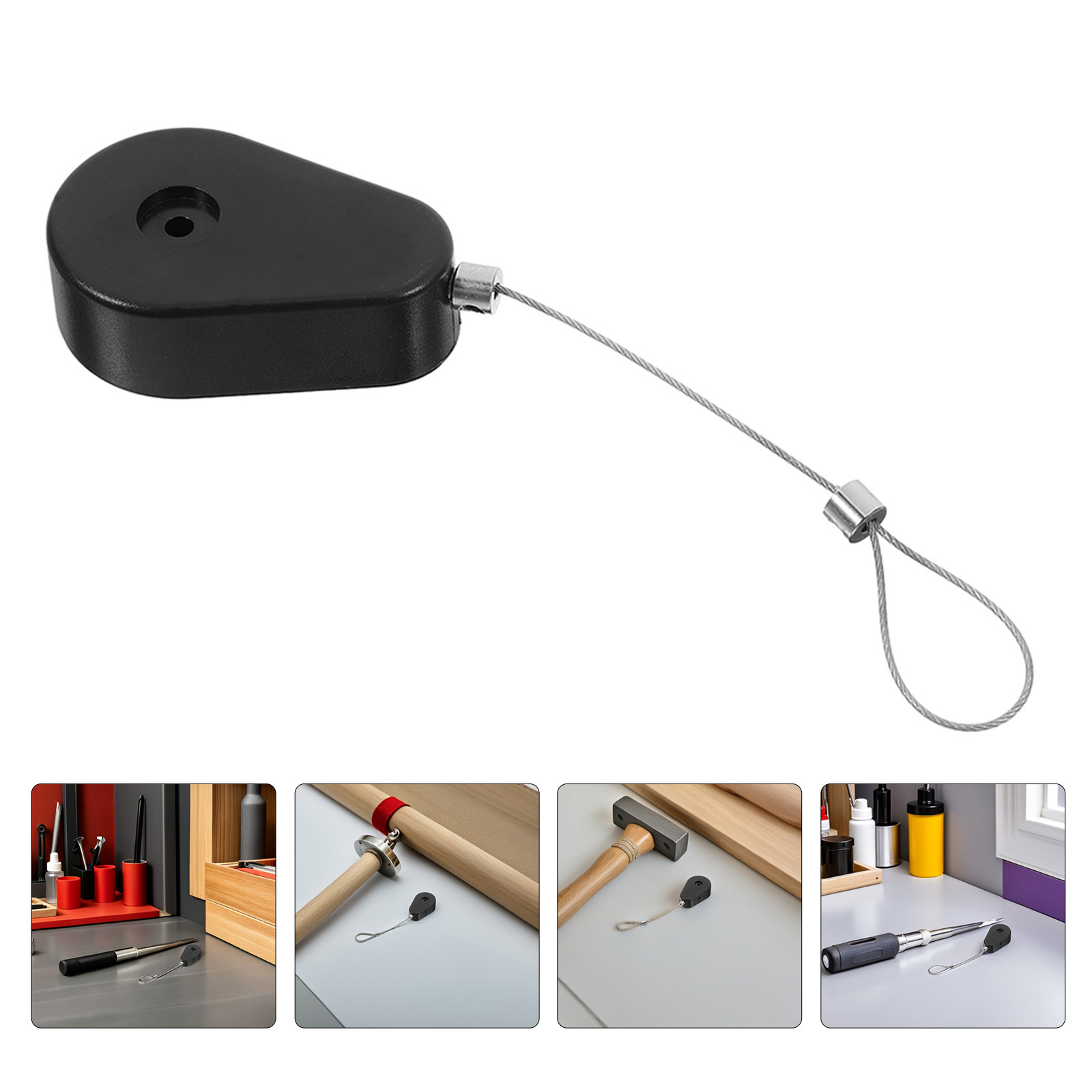 Laptop Lock Cable - 4個入り伸縮式盗難防止ケーブルロック、ノートパソコン、リモコン、ゲームコントローラー用