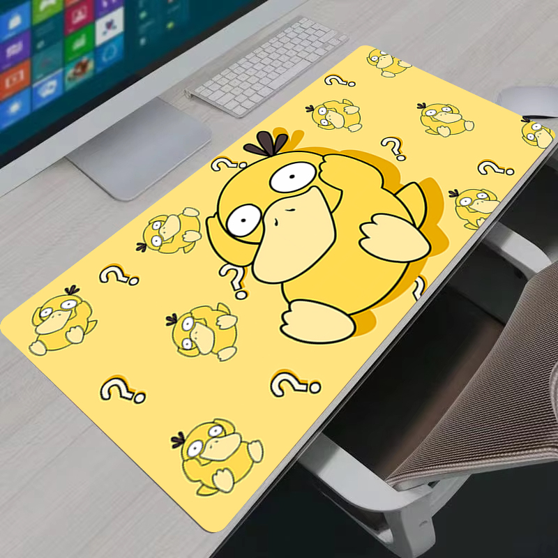 Laptop Accessories Bundle - マウスパッドアニメ P-ポケモン Psyduck XXL 大型ゲーミングマウスパッドノンスリップラバーデスクマットラップトップ PC