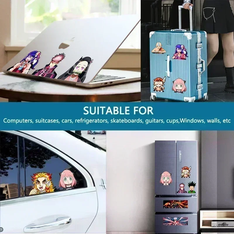 女性のための3Dデザインの防水ステッカー,漫画のキャラクター - Laptop Accessories Parts のレビューと価格