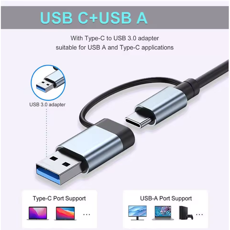 5/7/8ポート USB A C ハブ コンセントレーター  - Laptop Accessories Hub のレビューと価格