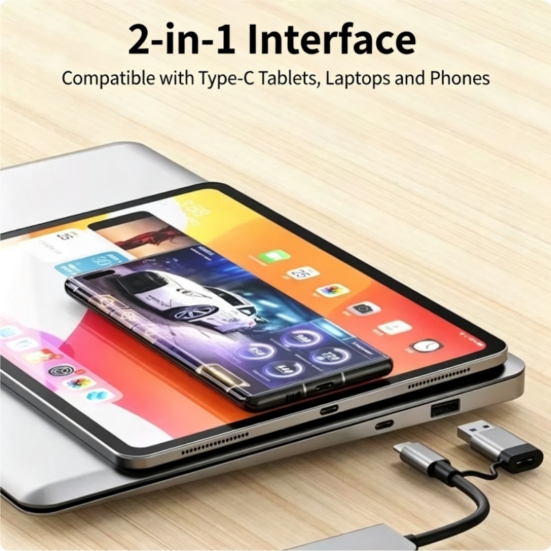 デュアルヘッド Type-C 8-in-1 多機能ノートブッ - Laptop Accessories Hub のレビューと価格