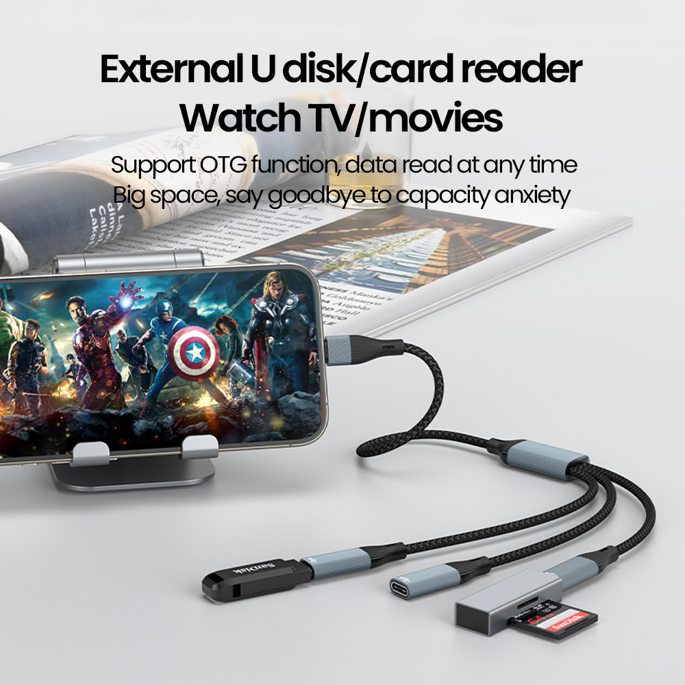 3 in 1 タイプ C ハブ USB ハブ USB C/U - Laptop Lock Cable のレビューと価格