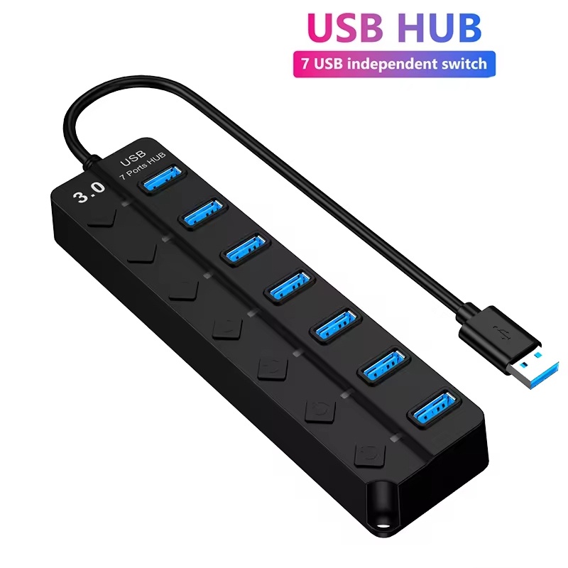 USB 3.0電源アダプター 4/7ポート USBスプリッタ - Laptop Accessories Hub のレビューと価格