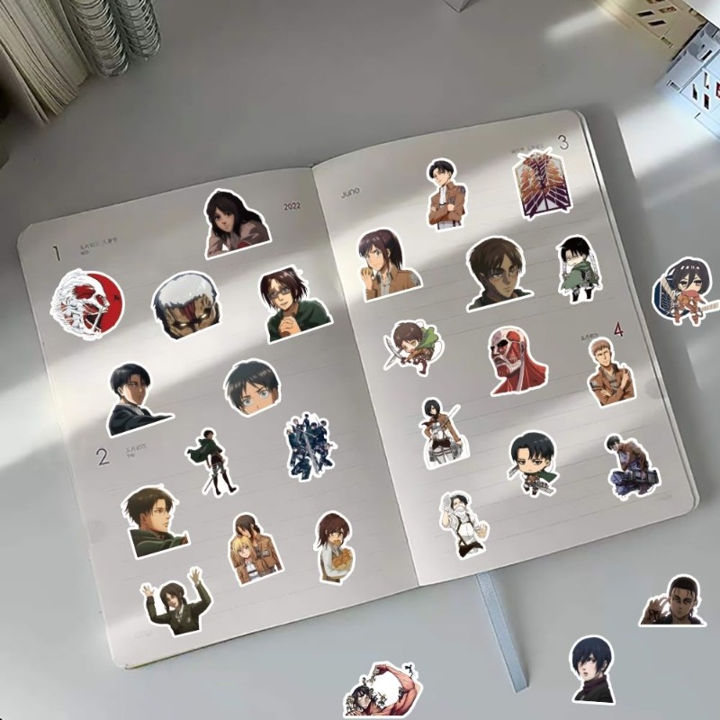 60枚入り 進撃の巨人 アニメステッカー かわいい 防水デカ - Laptop Accessories Parts のレビューと価格