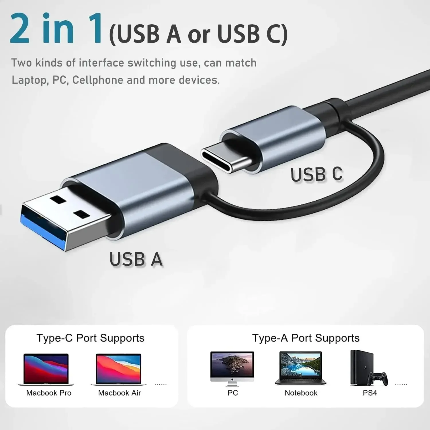 8 In 2 USB-C ハブ 3.0 SD/TF カードリ - Laptop Accessories Hub のレビューと価格