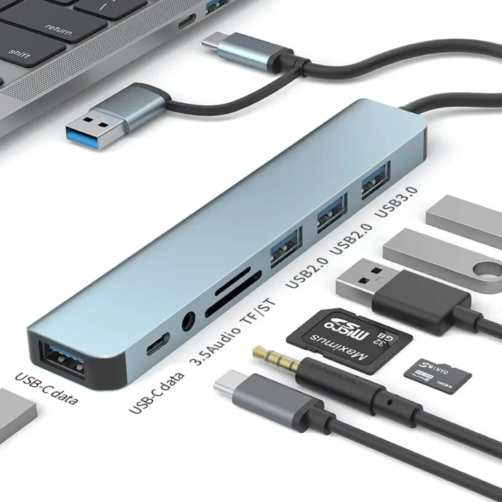 8 In 2 USB-C ハブ 3.0 SD/TF カードリ - Laptop Accessories Hub のレビューと価格