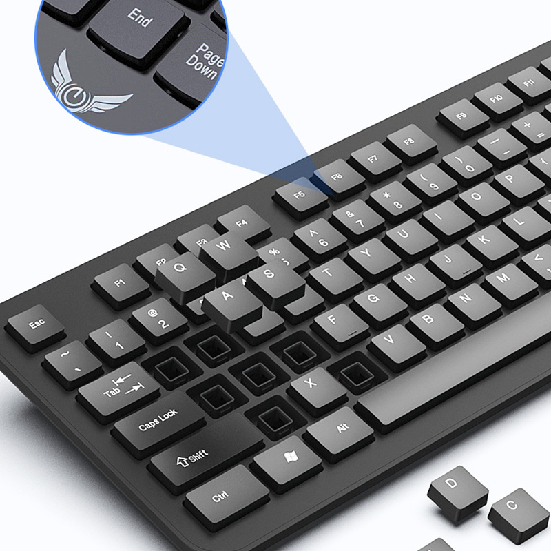 2.4Gワイヤレスキーボードマウスセット 104キー標準キー - Laptop Accessories Bundle のレビューと価格