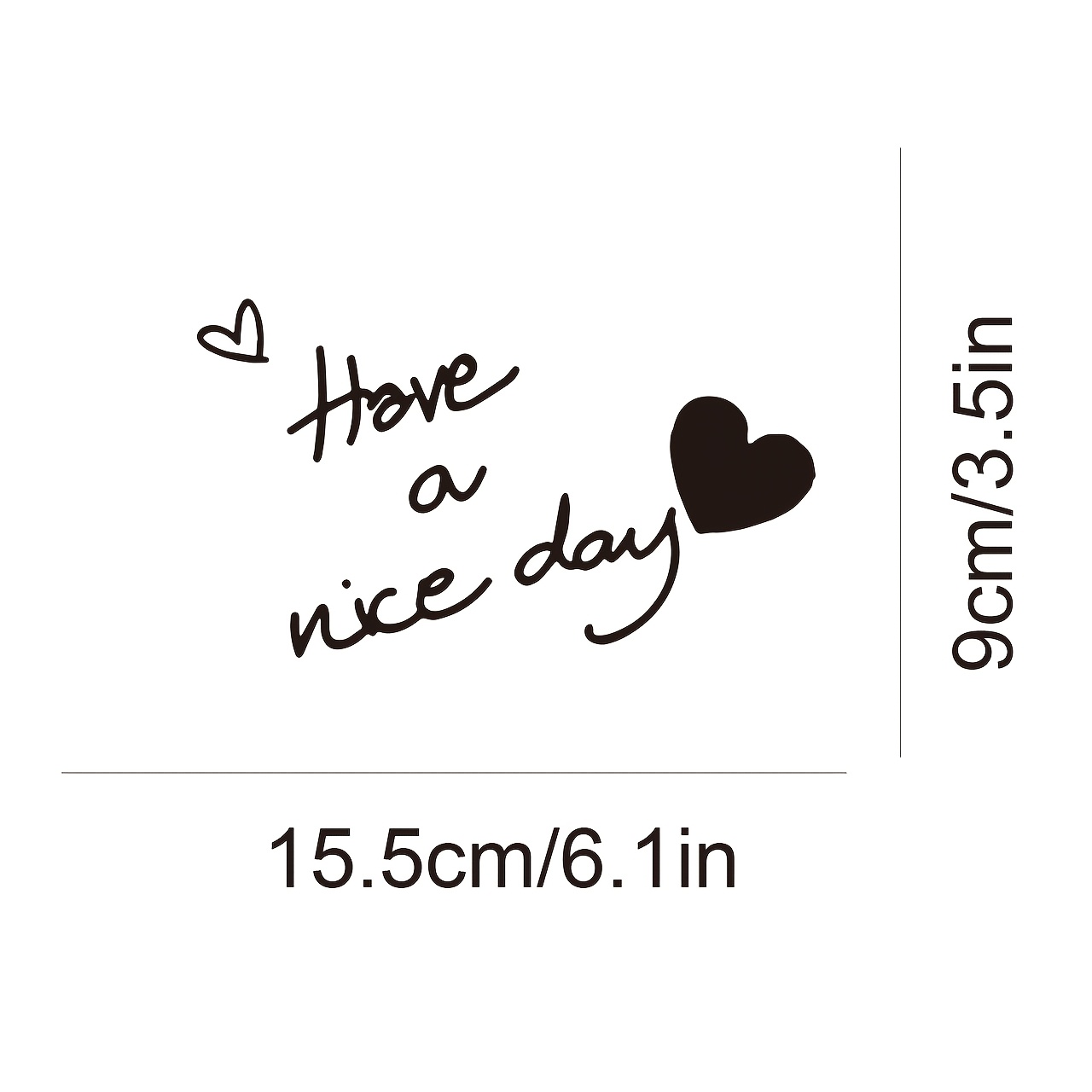 1PC Have A Nice Day ハートステッカー多色 - Laptop Accessories To Have のレビューと価格
