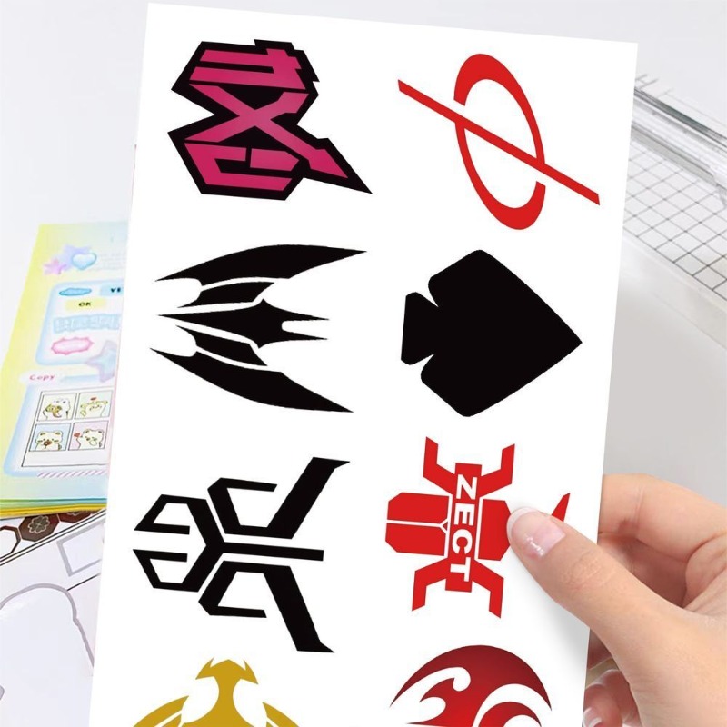 60 枚の仮面ライダーロゴステッカークリエイティブデカール防 - Laptop Accessories Parts のレビューと価格